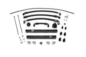 ALPHA Nissan GT-R Fuel rail kit with regulator BLACK