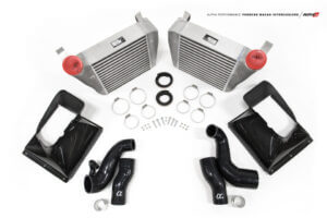 Alpha Porsche Macan Intercooler Kit with Carbon Fiber Shrouds
