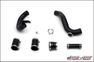 AMS EVO X Lower IC Pipe Kit for TiAL flange *BLACK POWDER COATED*